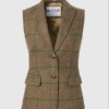 Harris Tweed Pippa Waistcoat Pink Green Check
